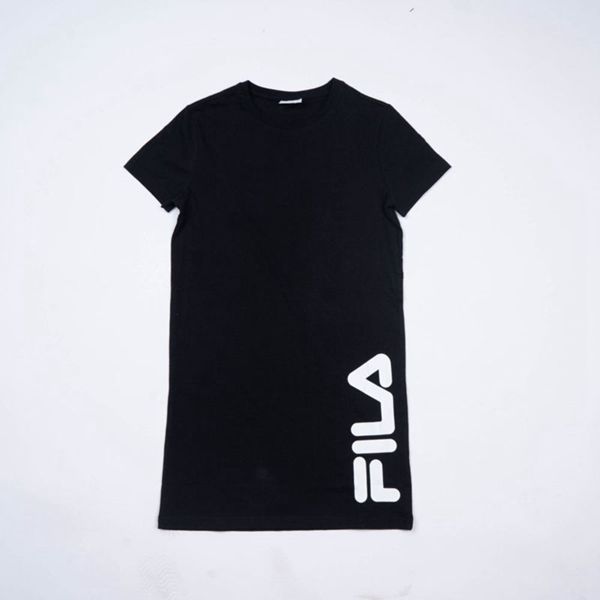 Camisetas Manga Corta Fila Niñas Negras - Mono Deckle - España 638047PKH